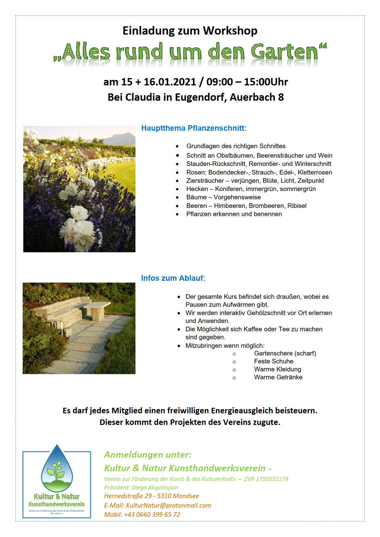 Mehr über den Artikel erfahren Workshop – Alles rund um den Garten